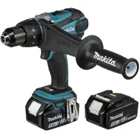 Makita DDF458RTJ - Bor - trådløs - 2 hastigheter - nøkkelfri borhylse 13 mm - 91 N·m - 2 batterier - 18 V