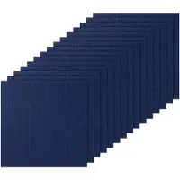 Vevor Teppefliser Skrell og Lim, 24” x 24” Firkantede Selvklebende Teppegulvfliser, Myke Polstrede Teppefliser, Enkel Montering Gjør-det-selv For Soverom Stue Innendørs Utendørs (15 Fliser, Mørkeblå)