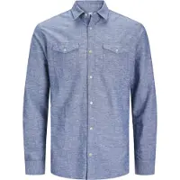 Jack & Jones Sheridan Linen Blend Plus Size Skjorte Med Lange Ermer