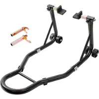 Vevor Motorsykkel bakhjulsstativ, med U + L gaffelsvingarmspole, 390 kg kapasitet Kraftig bakhjulsstativ Motorsykkel jekkstativ, for Suzuki Yamaha Honda Kawasaki, svart