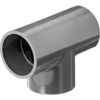 Fiap 2454, Polyvinylklorid (PVC), T-stykke til avløpsrør, Grå, 90°, 170 mm, 90 mm