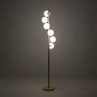 Kare gulvlampe Scala Balls, greige, glass, 160 cm, G9