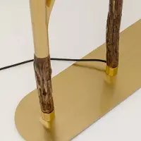 Kare gulvlampe Twig, grønn/gull, 154 cm, E27