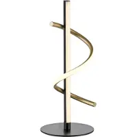 JUST LIGHT . Emanda LED-bordlampe, jern, svart-messing