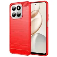 Mtp Products Honor 400 Smart/X7d 4G børstet TPU-deksel - karbonfiber - rød
