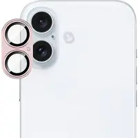 IMAK iPhone 17 Fullt deksel i metall og herdet glass kameralinsebeskyttelse - Rosa