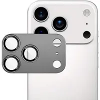 IMAK iPhone 17 Pro Max Fullt deksel i metall og herdet glass kameralinsebeskyttelse - grå