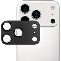 IMAK iPhone 17 Pro Max Fullt deksel i metall og herdet glass kameralinsebeskyttelse - svart