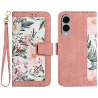 Mtp Products Samsung Galaxy S25 Edge Blomstret lommebokveske med kortspor - Rosa