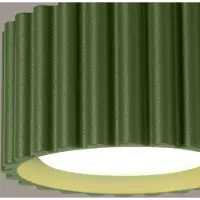 Sollux Taklampe RIBLA, olivengrønn, Ø 10 cm, metall, GX53