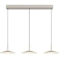 Globo LED-hengelampe Lampone, sandfarget, lengde 95 cm, metall, 3 lyskilder