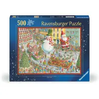 Ravensburger Puslespill - 500 Brikker - Her kommer julen - - OneSize - Puslespill