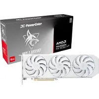 PowerColor Hellhound Radeon RX 9060 XT Spectral White, Radeon RX 9060 XT, 16 GB, GDDR6, 128 bit, 7680 x 4320 piksler, PCI Express x16 5.0