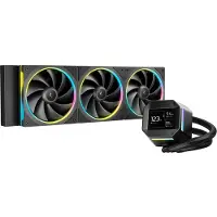 DeepCool LM360 - Væskekjølesystem for prosessor - Radiatorstørrelse: 360 mm - (for: LGA1851, LGA1700, LGA1200, LGA1151, LGA1150, LGA1155, AM4, AM5) - 120 mm - svart
