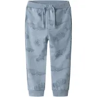 Name it Joggebukser - Noos - NmmVaron - Dusty Blue m. Trykk - - 6 år (116) - Joggebukse