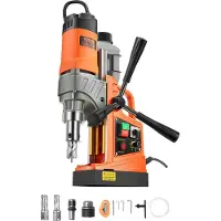 Vevor magnetisk drill, 1450 W motor 1,6 tommer borediameter, 2810 lbf bærbar elektrisk magnetborepresse, med 2 kjernebor, variabel hastighet, boremaskin for metalloverflater, hjemmeforbedringsindustri