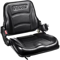 Vevor universelt gaffeltrucksete, nedfellbart traktorsete med justerbar ryggvinkel, mikrobryter og uttrekkbart sikkerhetsbelte, 6,3-13,4 tommers gaffeltrucksete med spor for traktor, laster, gravemask