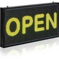 Vevor Programmerbart LED-skilt, P5 Fullfarget Fleksibelt Digitalt Scrolling Panel, DIY Tilpasset Tekstmønster GIF-skjerm, Bluetooth APP-kontroll meldingstavle for butikkreklame, Innendørs 27x14 tommer