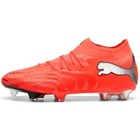 Puma FUTURE 9 ULTIMATE FG Football Boots Unisex, Shoes, Glowing Red/White/Black, 47