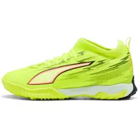 Puma ULTRA 6 MATCH TT + Mid Football Boots Youth, Shoes, Yellow Alert/Black/Glowing Red, 38.5