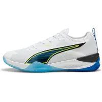 Puma Eliminate NITRO 4 Game On Handball Shoes Unisex, Shoes, White/Glowing Red/Ultra Blue, 44
