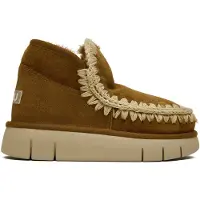 Mou for woman. MU.FW531009A Eskimo bounce sneaker suede (40), Leather, Brown, 3 to 5 cm, None, Casual