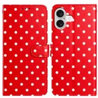 Mtp Products iPhone 16 Plus lommebokveske med prikkmønster - rød