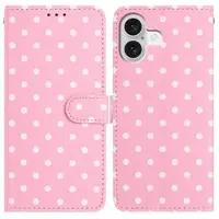Mtp Products iPhone 16 lommebokveske med prikkmønster - rosa
