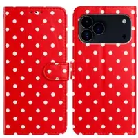 Mtp Products iPhone 17 Pro Max lommebokveske med prikkmønster - rød