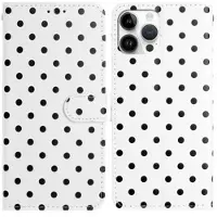 Mtp Products iPhone 16 Pro Max lommebokveske med prikkmønster - hvit