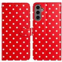 Mtp Products Samsung Galaxy S25 lommebokveske med prikkmønster - rød