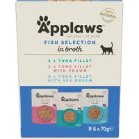 Applaws Økonomipakke Cat Natural i buljong 48 x 70 g - Blandet pakke med tunfisk (3 sorter)