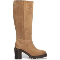 Alpe for woman. 521811 Brown Valley Leather Boots (39), 5 to 8 cm, Zip, Casual