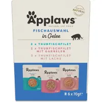Applaws Sparepakke Pouch i gelé Mix 48 x 70 g - Utvalg med fisk