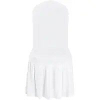 Vevor 30 stk. hvite stoltrekk, polyester spandex stoltrekk, stretchtrekk for bryllupsfest, spisestue, bankett, flate stoltrekk, passer til stolmål opptil 20,08 x 17,72 x 37,4 tommer