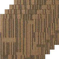 Vevor Teppefliser Gjenbrukbare, 20"x 20" Teppekvadrater Med Polstring Påført, Myke Polstrede Teppefliser, Enkel Montering Gjør-det-selv For Soverom Stue (12 Fliser, Blandet Brun)