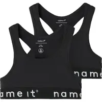 Name it Topp - Noos - NkfShort - 2-pack - Svart - - 11-12 år (146-152) - Undertøy