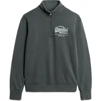 Superdry for man. M2013797A Jacket with graphic and classic half-zip black (XL), Casual, Cotton