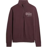 Superdry for man. M2013797A Jacket with classic graphic and half zip burgundy (S), Casual, Cotton