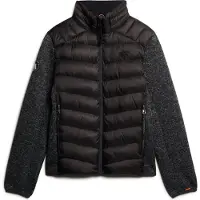 Superdry for man. M5011916A Storm Knit Hybrid Padded Jacket Black (XXL), Casual, Sustainable, Recycled nylon