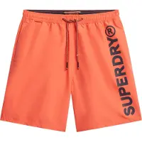 Superdry for man. M3010248A 43.2 cm swimming costume with sporty coral graphics (S), Beachwear, Recycled Polister, Sustainable