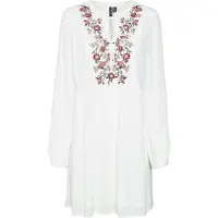 Vero Moda Mina Emb Langarmet Kort Kjole