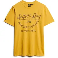 Superdry for man. M1011905A Copper Label T-shirt yellow (XL), Casual, Cotton, Short sleeve