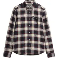 Superdry Merchant Linen Check Skjorte Med Lange Ermer