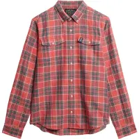 Superdry Merchant Linen Check Skjorte Med Lange Ermer