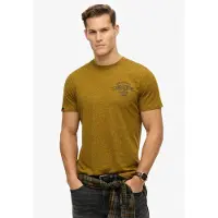 Superdry for man. M1012128A Copper Label mustard relaxed fit t-shirt (L), Casual, Cotton, Short sleeve