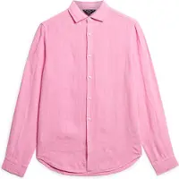 Superdry Studios Casual Linen Skjorte Med Lange Ermer
