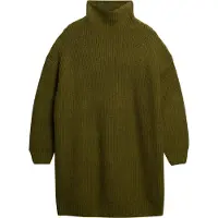 Superdry Chunky Rib Lang Ermet Midi-kjole