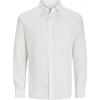 Jack & jones Breeze Skjorte i Linmiks Regular Fit Hvit (176 /16 år)