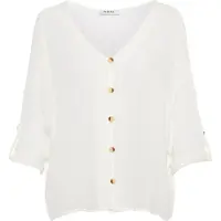 Pieces Sanne Fold-up 3/4 Erme Bluse